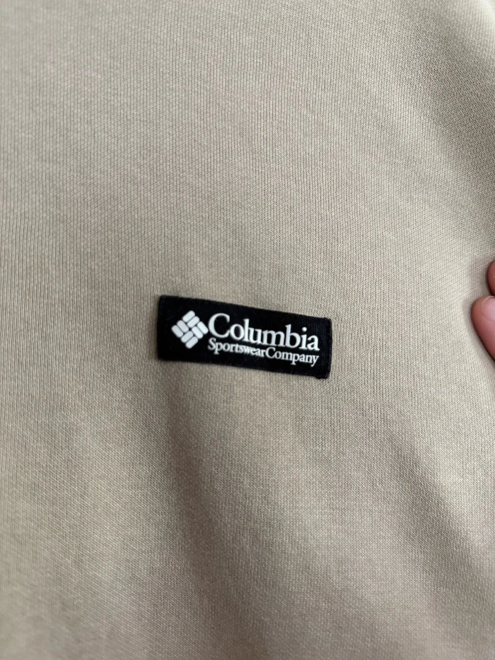 Columbia Men's Two-Tone Hooded Pullover Sweatshirt - Beige/Black - Picture 3 of 7